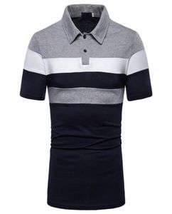 Nieuwe hoogwaardige polo -shirts korte mouwen Men039s ThreeColor Striped Business Polo Shirts Men039s Designer Polo Shirts S21456388