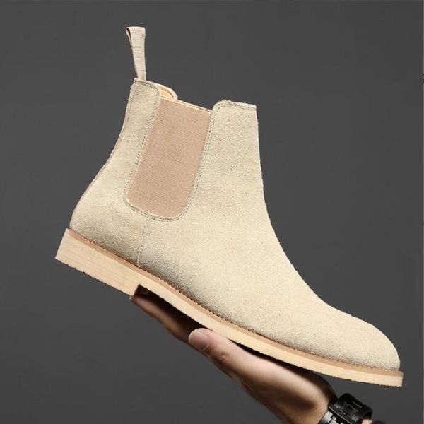 Hommes Chelsea Boots Cheville Boot Classique Chaussures Habillées Noir Marron Business Madehand Chaussures Da68