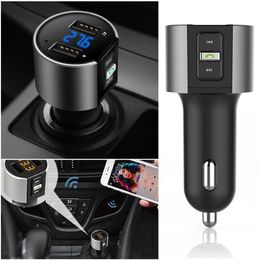 Novo adaptador de rádio transmissor FM Bluetooth sem fio de alta qualidade para carro kit para carro preto MP3 player carregamento USB DHL UPS 2795