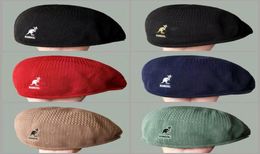 Nuevas mujeres de alta calidad hombres Kangaroo Hat Hatter Hat Pintor Retro Top Soft Top Tide Hat Ebroidery Caps Street Fashion 2011137563356