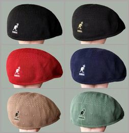 Nueva alta calidad mujeres hombres sombrero canguro lana pintor sombrero retro suave boinas gorra marea sombrero bordado gorras moda callejera 2011137555788