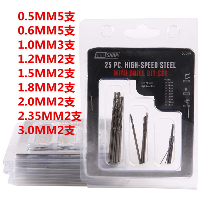 New HIGH-SPEED STEEL MINI DRILL BIT SET Shank Twist Drill for Wood and Metal Drilling Straight shank