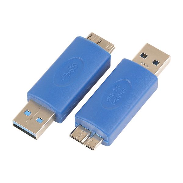 Connecteur haute vitesse USB 3.0 Type A mâle vers Micro B mâle Adaptateur de conversion bleu