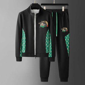 Nieuwe High Street Cardigan Hoodie Set heren high-end jas Leisure Sports Fashion 2023 herfst nieuwe tracksuit mannen