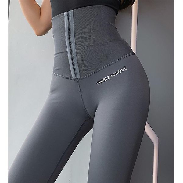 Nouveau taille haute corps façonnage fitness Legging ventre contrôle collants Leggins femmes sans couture Sport Leggings femme Gym Yoga Pants210J