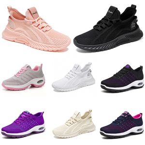 Nuevos zapatos de senderismo para hombre, zapatos planos para correr para mujer, suela blanda a la moda, morado, blanco, negro, cómodos, deportivos, franjas de color Q20 GAI 756 Wo