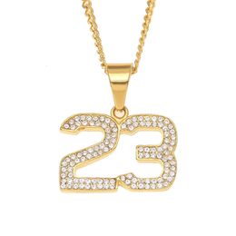 Nieuwe hiphop diamant 23 hanger cadeau hiphop accessoires Cubaanse ketting persoonlijkheid ketting sieraden Moissanite diamant 18k goud Sterling zilver