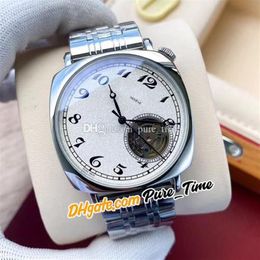 Nouveaux Historiques American 1921 Automatique 82035 000R Montre Homme 82035 Tourbillon Cadran Blanc Bracelet En Acier Inoxydable Montres Hommes P2330