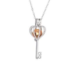 Nouveau médaillon à clé creuse Cage boule de ventre authentique solide 925 en argent Sterling cristal pendentif à breloque collier 2 pièces un Lot299j2253237