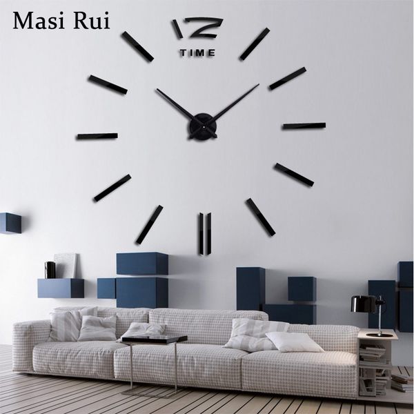 Nouveau décor à la maison grande horloge murale design moderne salon quartz métal décoratif horloges murales montre livraison gratuite 201118