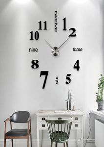 NIEUWE HOME Decoratie Big 273747inch Mirror Wall Clock Modern Design 3D Diy Grote Decoratieve wandklok Work Wall Uniek geschenk 2017586998