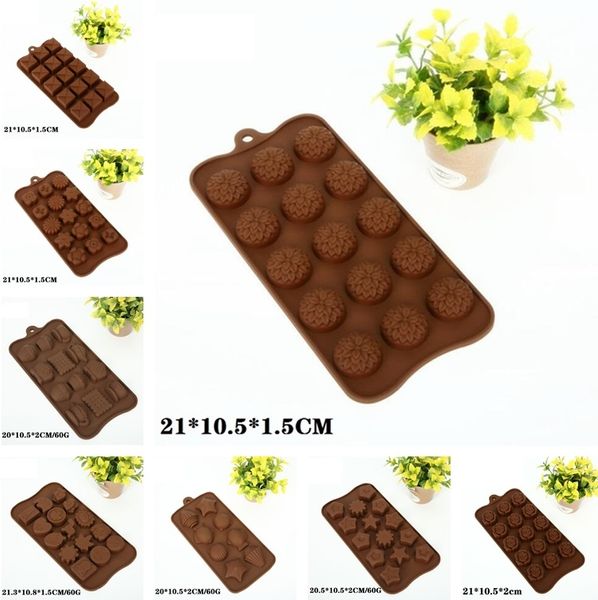 Nouvelle maison Silicone chocolat moule coeur rond pyramide dessin animé Animal Design Silicone moule 3D gelée et bonbons moule ZC041