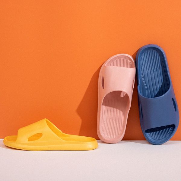 Nouvelles pantoufles de maison, chaussures à enfiler antidérapantes pour femmes, sandales d'été pour couples, pantoufles de salle de bain M7QI #