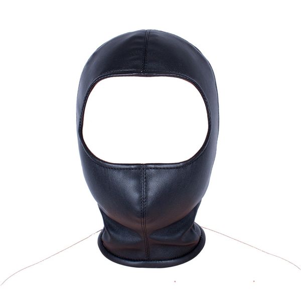 Nouveaux produits de sexe de masque de capot pour les femmes, cagoules en cuir PU souple masque pour les yeux ouvert harnais de tête personnalisé produits de sexe de retenue de bondage