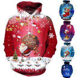 Nieuwe Hoodies Dames Persoonlijkheid Mode Sweatshirt Winter Kleding Dames Stellen 3D Kerstprint Hoodie Tops Sudadera Mujer