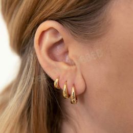 Nieuwe hoepel oorbellen cirkel ronde Huggies voor vrouwen mannen punk goud zilver kleur oor ring bot gesp partij sieraden cadeau
