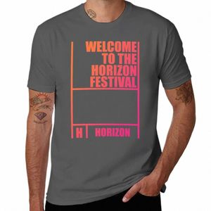 Nouveau Horiz Pass Festival T-shirt couleur T-shirts drôles T-shirts surdimensionnés T-shirts noirs unis T-shirts hommes H1vF #