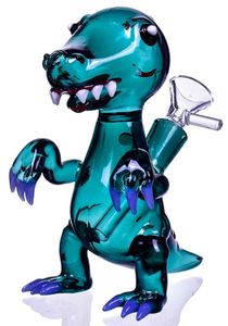 Narguilés Dinosaur Bong Tuyaux d'eau en verre coupé Accessoires pour fumer Recycler DAB Rigs Downstem Perc avec bol en verre de 14 mm