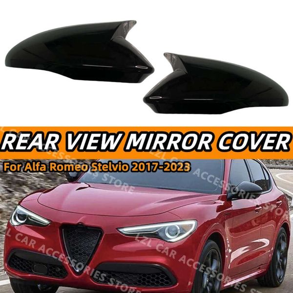 Couvercle de rétroviseur latéral en klaxon, pour Alfa Romeo Stelvio 2017 – 2022, coque de rétroviseur, garniture de boîtier, ajouter des accessoires de voiture, nouvelle collection