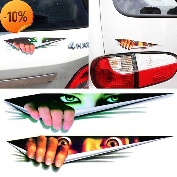 Nouveau Horrible Autocollant De Voiture 3D Yeux Peeking Monstre Autocollants Voyeur Décor De Voiture Capot Tronc Thriller Fenêtre Arrière Décalque De Voiture Accessoires De Voiture