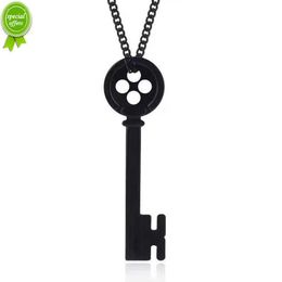 Nieuwe horrorfilm Coraline ketting cartoon zwarte knop sleutel schedel kraag ketting libel haarspeld voor dames sieradencadeau