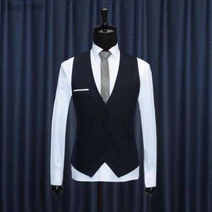 Nouveau chaud 2023 coréen hommes haut conçu coupe mince robe maigre gilet de haute qualité affaires décontracté hommes costume gilet S-3XL HKD230828