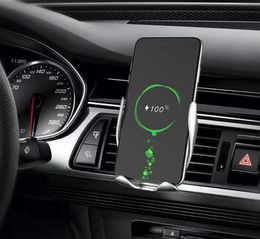 Soporte de ventilación de aire V3, cargador inalámbrico portátil, Sensor inteligente infrarrojo giratorio de 360 grados, soporte de teléfono para coche, carga QI