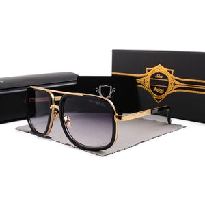 Nieuw hete merk mannen Paren brillen Dames retro vierkante Steampunk UV400 Beschermende luchtvaartbrillen Luxe merken DITA3