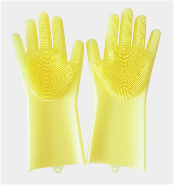 Nouveau gant en silicone de nettoyage à chaud nettoyez le cuisinier de la salle de bain et la voiture pour animaux de compagnie gant magique 2pcs / paire meilleur cadeau