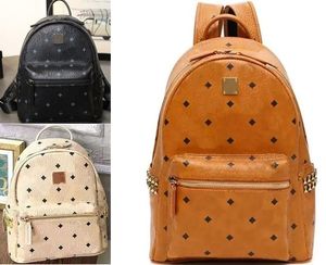 Nieuwe Hot designer tas designer rugzak heren en dames Stijlvolle rugzakken schooltas Klassieke canvas leren rugzak met ritssluiting en open en dicht