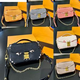 Nieuwe hete designer tas dames crossbody schoudertassen ketting portemonnee dame gemakkelijk zakje op riem portemonnee letters reliëf bloemstrepen luxe merk handtassen m81066 m80349
