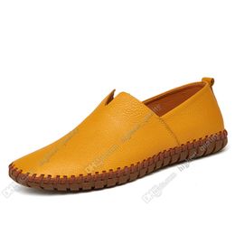 Nueva moda caliente 38-50 Eur nuevos zapatos de cuero para hombres colores caramelo chanclos zapatos casuales británicos envío gratis Alpargatas Treinta y tres