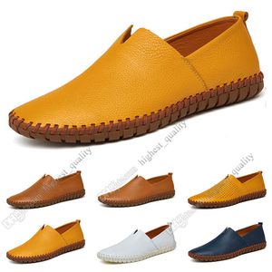 Nieuwe hot fashion 38-50 EUR nieuwe mannen lederen herenschoenen snoep kleuren overschoenen Britse casual schoenen gratis verzending Espadrilles vijf