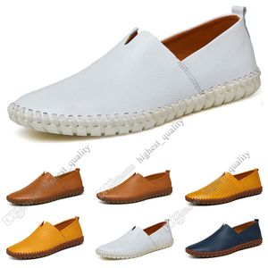 Nueva moda caliente 38-50 Eur, nuevos zapatos de cuero para hombres, chanclos de colores caramelo, zapatos casuales británicos, envío gratis, alpargatas Nine