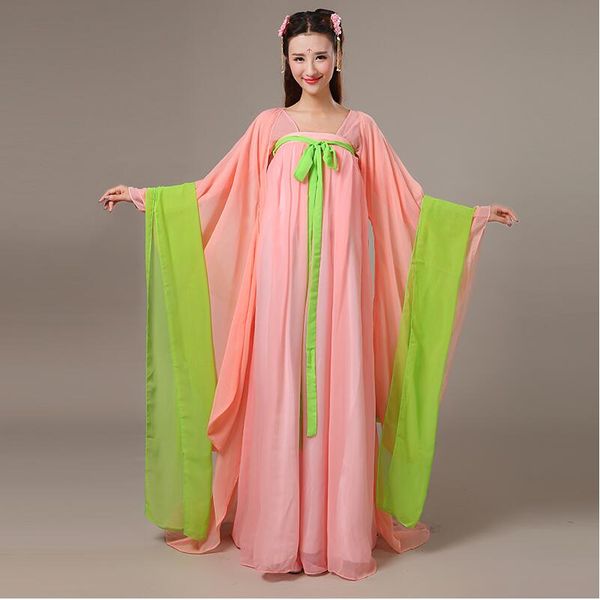 Nouvelle robe de danse classique de mode chaude Costume chinois ancien Vêtements Costume de fée Tang Hanfu Fairies Robes en mousseline de soie Film TV Stage Wear