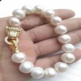 NOUVEAU ÉNORME AAA AAA 10-11 mm Bracelet de perle blanc de mer du Sud 7,5 à 8 pouces