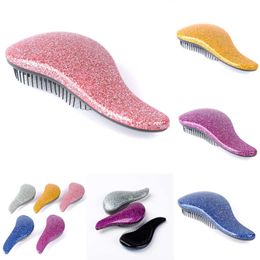 Nouvelle manche chaude manche anti-brosse anti-statique démêler la douche de douche massage brush peigne salon coiffure outil