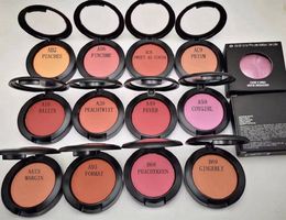 Face Blush Beauty Powder Shimmer Blush 12 kleuren geen spiegels geen brus 6g make -up blush hoge kwaliteit