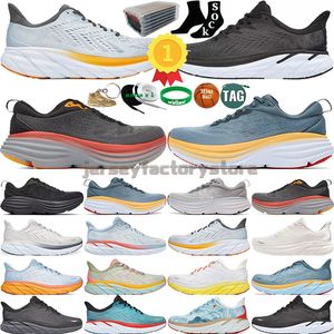 Nuevas zapatillas de carrera HOT One para hombres Mujeres Bondi Clifton 8 Carbon X2 Atlética Choque absorbente Carretera Highway Climbre -Womens Remallable Outdoor Runner