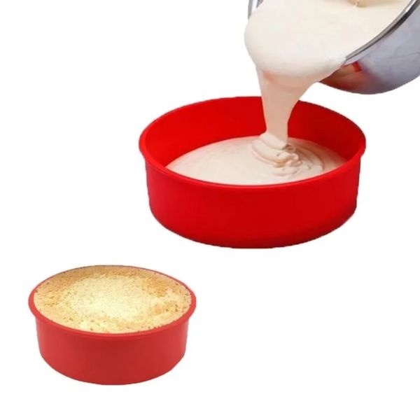 Nuevo molde redondo de silicona antiadherente para hornear, molde cilíndrico para pastel, Mousse, Fondant, utensilios de repostería, accesorios de cocina