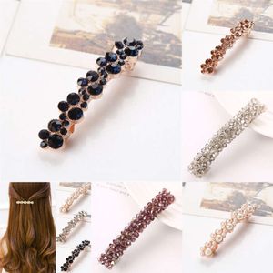 Nouvelle vente chaude 5 couleurs coréen Crystal Pearl Elegant Femmes Barrettes Clip Hairgrips Hairpin Girls Hair Accessoires Dropshipping