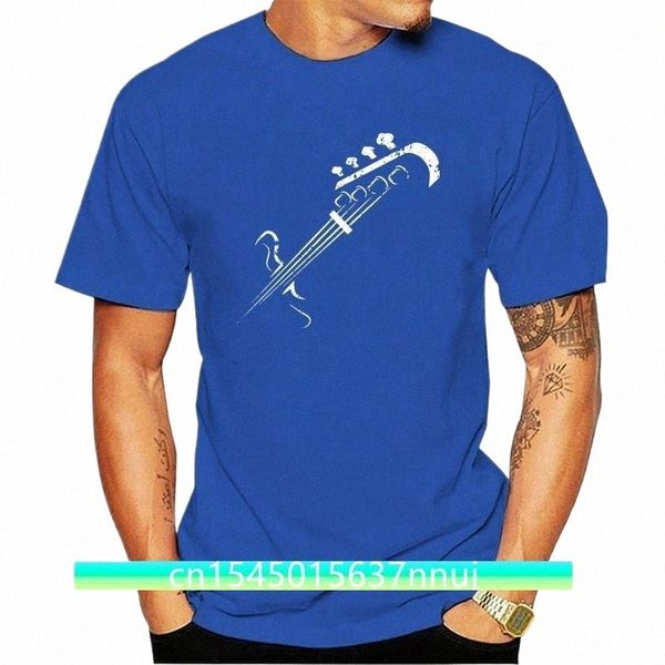 Nouvelle offre spéciale T-shirt de guitare basse Homme élégant Cott T-shirt Fi Crewneck K6qf #