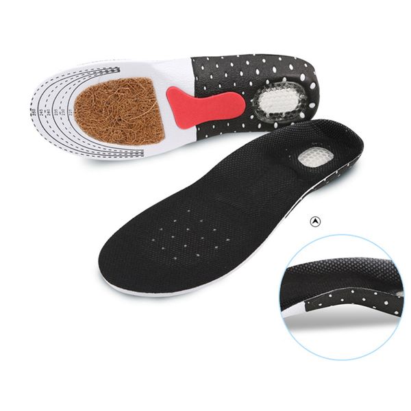 Nouvelle offre spéciale semelle intérieure de barbe de noix de coco unisexe orthèse soutien de la voûte plantaire Sport chaussure Pad Sport course Gel semelles insérer coussin pour hommes femmes