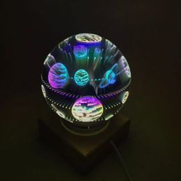 Nieuwe Hot Koop LED Nachtlampen Glas Magic Light USB Creative Woondecoratie Nachtlampje LED Starry Sky Projection Lamp