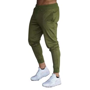 Nouvelle offre spéciale solide décontracté hommes décontracté Slim Fit survêtement sport solide mâle Gym coton maigre Joggers sueur pantalons décontractés