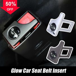 Nouvelle offre spéciale ceinture de sécurité de voiture universelle ceinture de sécurité lumineuse pince insérer boucle de sécurité ceinture de sécurité épaississante lumineuse universelle