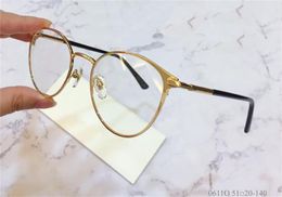 Nieuwe HotSelling Fashion Optical Glass Retro Ronde Frame Electroplating Style Allmatch Casual Transparante Brillen 0611