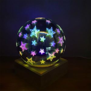 Nueva venta caliente LED luces de noche luz mágica de cristal usb decoración creativa del hogar lámparas de noche LED proyector de luz de cielo estrellado
