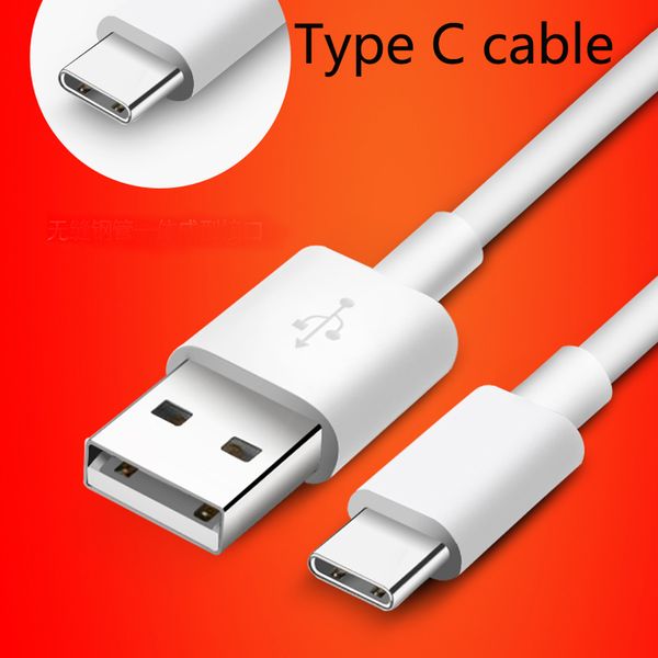 Tipo C Cables micro USB tipo C Cable de datos de 1M para Samsung Note 20 Ultra 10 S9 S8 Plus S10 Salida 2.1A Sincronización