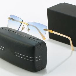 Nuevos marcos de gafas de sol calientes Diamond incrustados de marfil de marfil Man de lujo Mabach para mujeres ojo solar 24k búfalo buffalo cave noble escaso gafas unisex con caja al por mayor